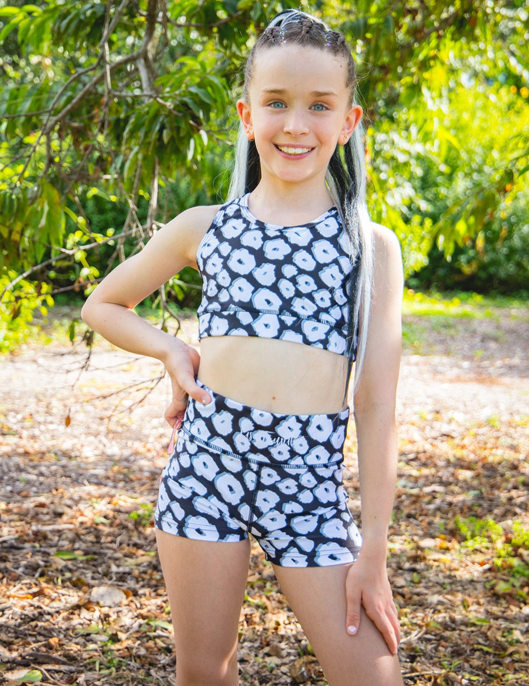 MIDNIGHT LEOPARD SHORTS Lisa Trujillo Active Wear