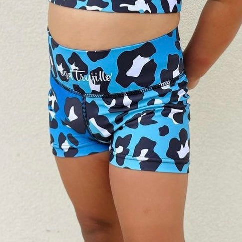 BLUE LEOPARD SHORTS