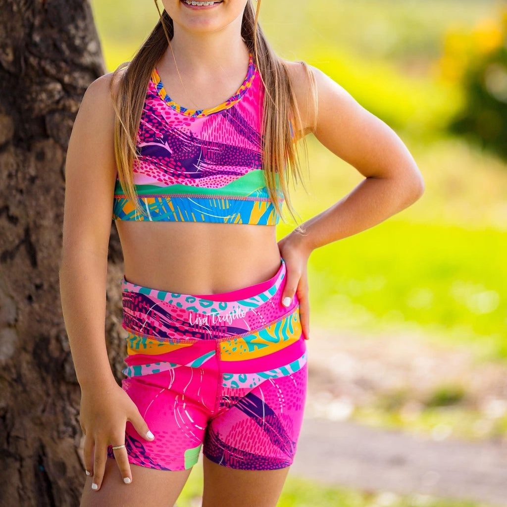  inhzoy Kids Girls Active Dance/Workout/Gymnastics Sports Bra  Solid Straps V Shape Back Cropped Tank Top Purple 4: Clothing, Shoes &  Jewelry